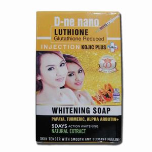 D-Ne Nano Luthione Glutathione Reduced Injection Kojic Plus Whitening Soap (Papaya,Turmeric,Alpha Arbutin+) 160gm